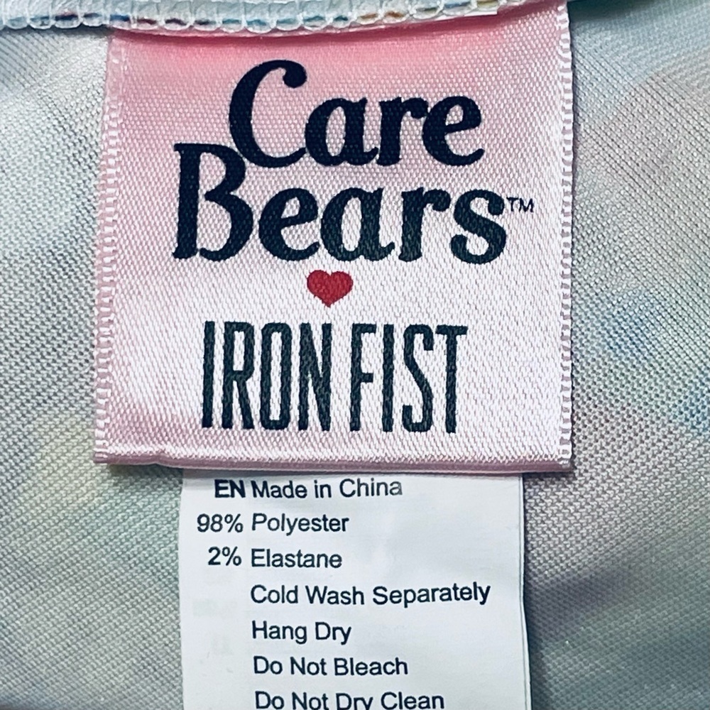 IRON FIST Care Bears Lotsa Rainbows red velvet strap microfleece dress - Picture 5 of 12